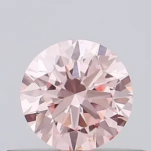 0.36ct ROUND Fancy Vivid Pink VVS2 Coloured Lab diamond
