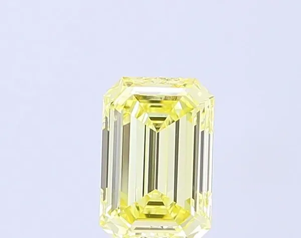 1.01ct EMERALD Fancy Yellow VVS2 Coloured Lab diamond
