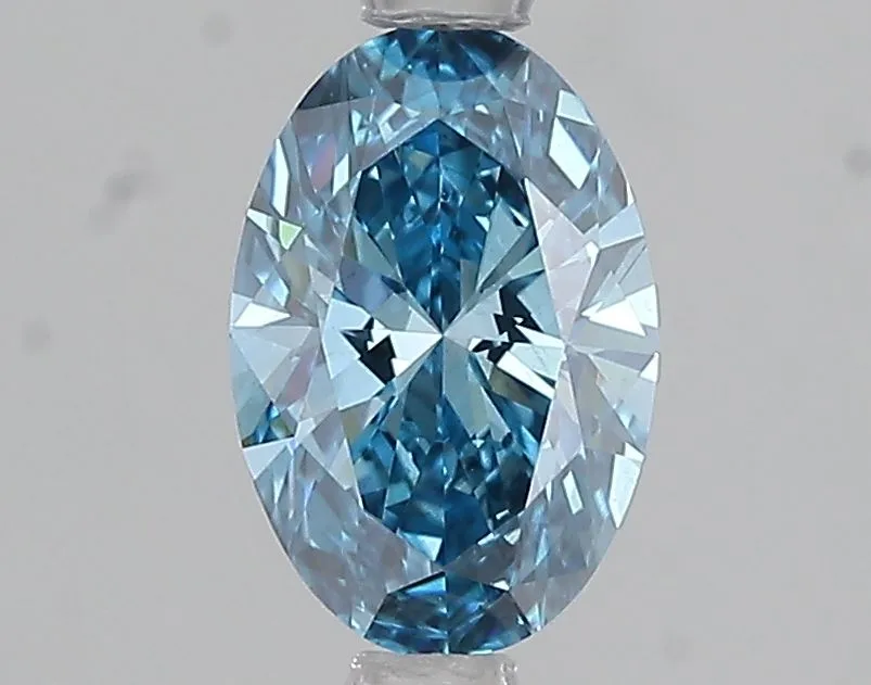 1.08ct OVAL Fancy Vivid Blue VS2 Coloured Lab diamond