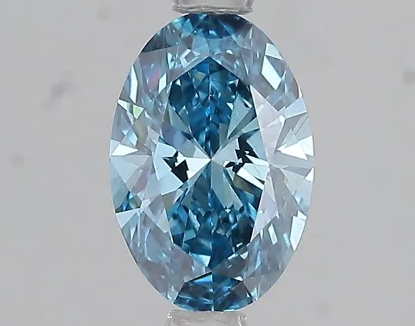 1.08ct OVAL Fancy Vivid Blue VS2 Coloured Lab diamond