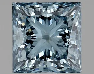 1.7ct PRINCESS Fancy Vivid Blue VS1 Coloured Lab diamond