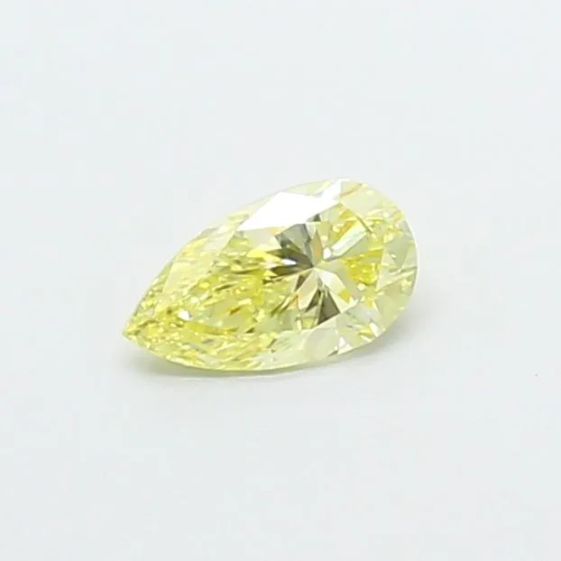 0.41ct PEAR Fancy Intense Yellow VS2 Coloured Lab diamond