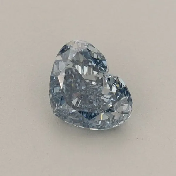 0.42ct HEART Fancy Vivid Blue VS1 Coloured Lab diamond