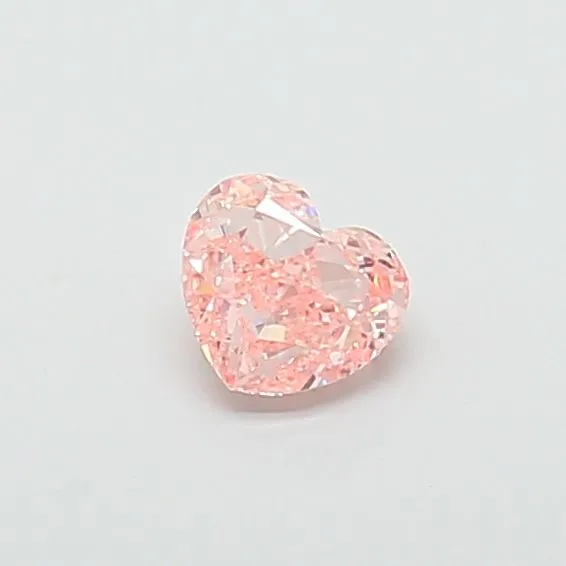 0.94ct HEART Fancy Intense Pink VVS2 Coloured Lab diamond