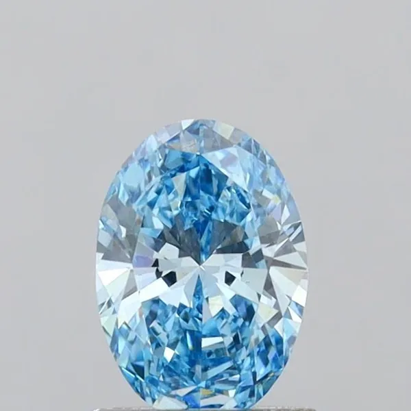 1.01ct OVAL Fancy Vivid Blue VVS2 Coloured Lab diamond