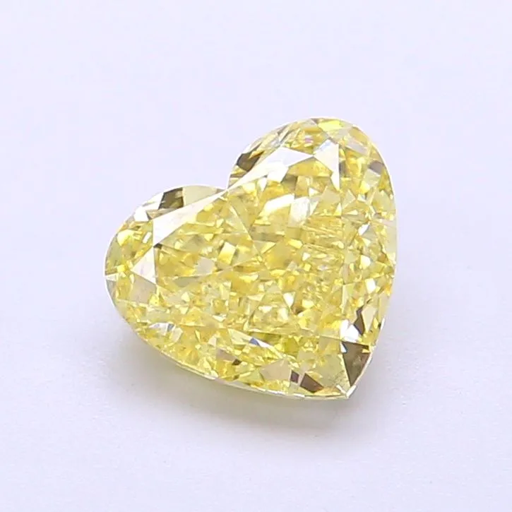 1.50ct HEART Fancy Intense Yellow VS2 Coloured Lab diamond