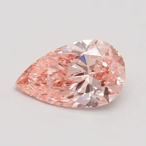 0.52ct PEAR Fancy Intense Pink VS1 Coloured Lab diamond