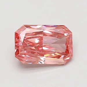 0.73ct RADIANT Fancy Vivid Pink VS1 Coloured Lab diamond