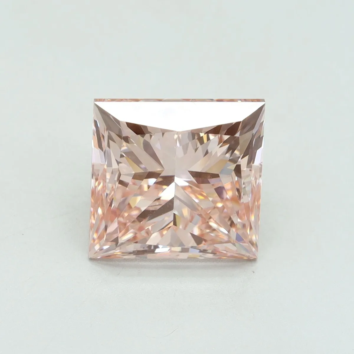 5.05ct PRINCESS Fancy Vivid Pink VS1 Coloured Lab diamond