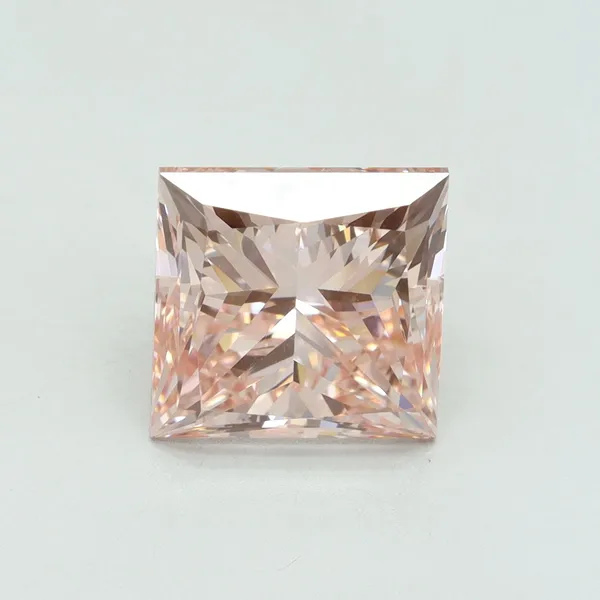 5.05ct PRINCESS Fancy Vivid Pink VS1 Coloured Lab diamond
