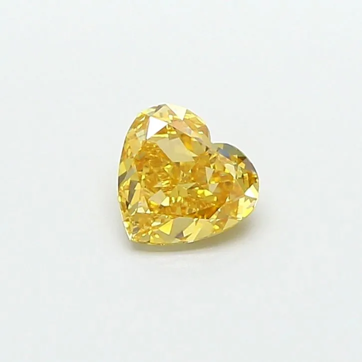 1.00ct HEART Fancy Intense Yellow VVS2 Coloured Lab diamond