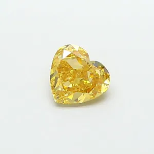 1ct HEART Fancy Intense Yellow VVS2 Coloured Lab diamond
