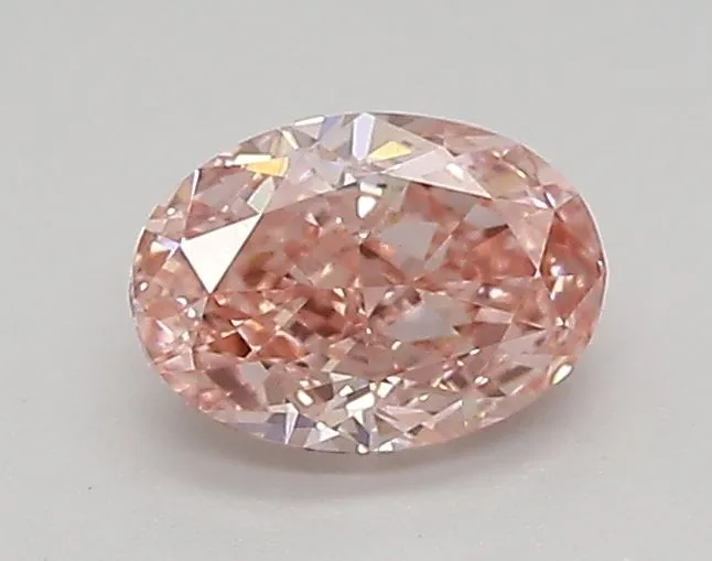 0.56ct OVAL Fancy Vivid Pink VVS2 Coloured Lab diamond