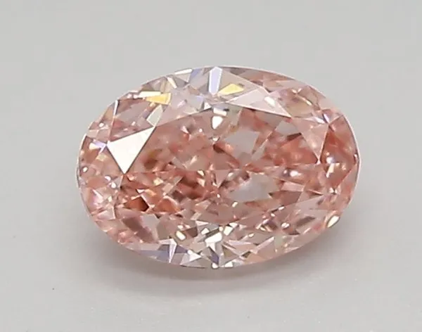 0.56ct OVAL Fancy Vivid Pink VVS2 Coloured Lab diamond