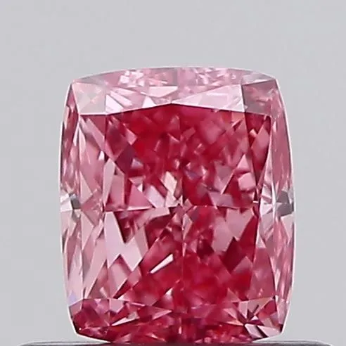 0.55ct CUSHION Fancy Vivid Pink VS1 Coloured Lab diamond