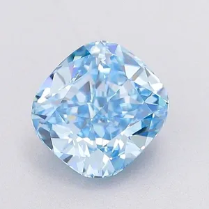 1.06ct CUSHION Fancy Vivid Blue VVS2 Coloured Lab diamond