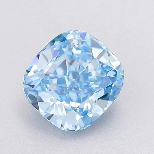 1.06ct CUSHION Fancy Vivid Blue VVS2 Coloured Lab diamond