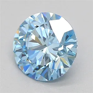 0.71ct ROUND Fancy Vivid Blue VVS2 Coloured Lab diamond