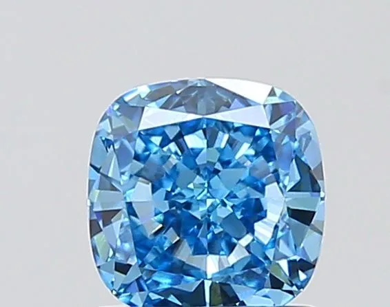 1.01ct CUSHION Fancy Vivid Blue VVS2 Coloured Lab diamond