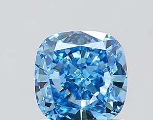 1.01ct CUSHION Fancy Vivid Blue VVS2 Coloured Lab diamond