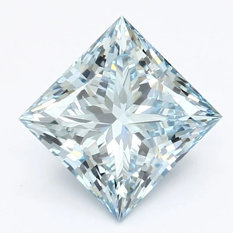 2.78ct PRINCESS Fancy Intense Blue VS1 Coloured Lab diamond