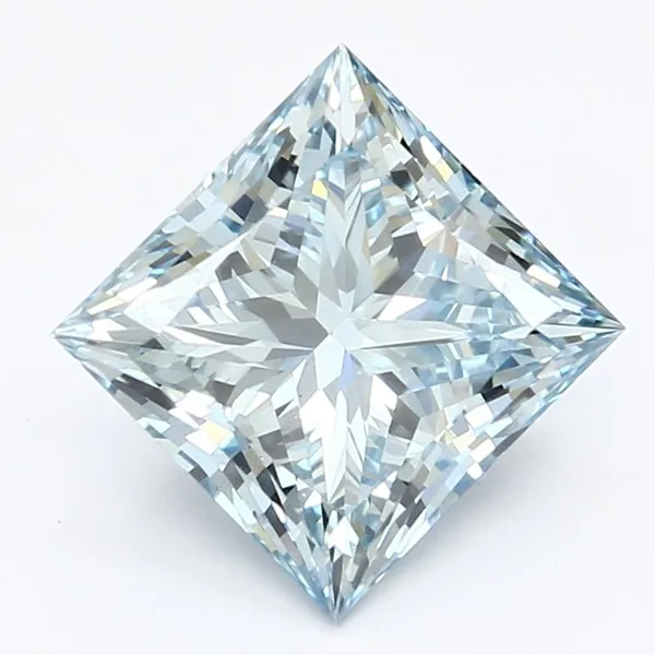2.78ct PRINCESS Fancy Intense Blue VS1 Coloured Lab diamond
