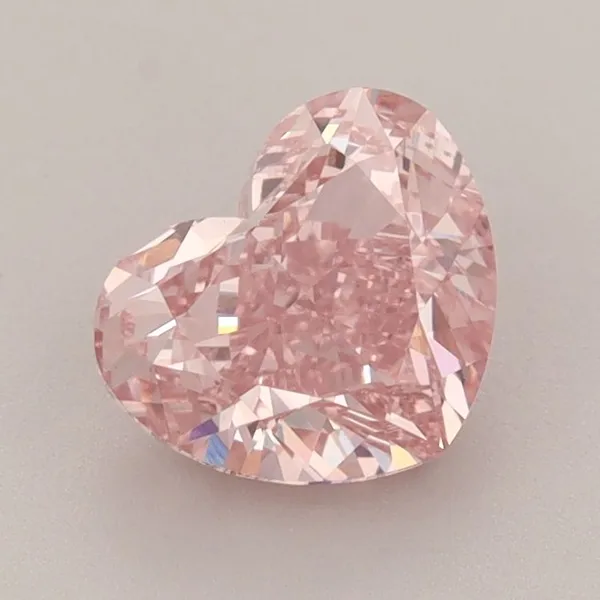 1.59ct HEART Fancy Intense Pink VS1 Coloured Lab diamond