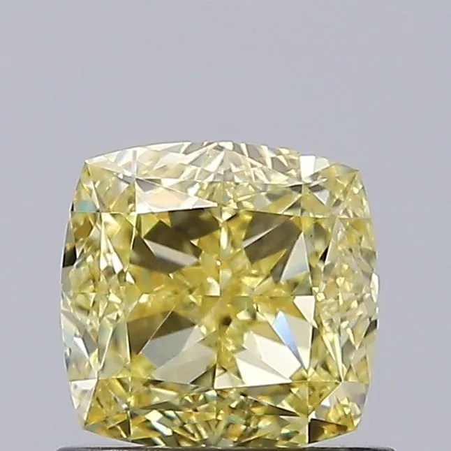 1.06ct CUSHION Fancy Intense Yellow VS1 Coloured Lab diamond