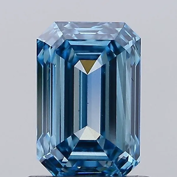 1.17ct EMERALD Fancy Vivid Blue VS2 Coloured Lab diamond