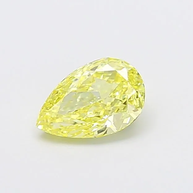 0.93ct PEAR Fancy Intense Yellow VS1 Coloured Lab diamond