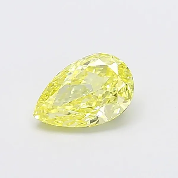 0.93ct PEAR Fancy Intense Yellow VS1 Coloured Lab diamond