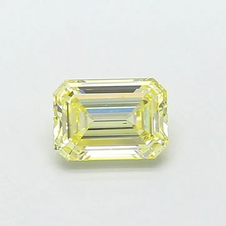1.03ct EMERALD Fancy Light Yellow VS2 Coloured Lab diamond
