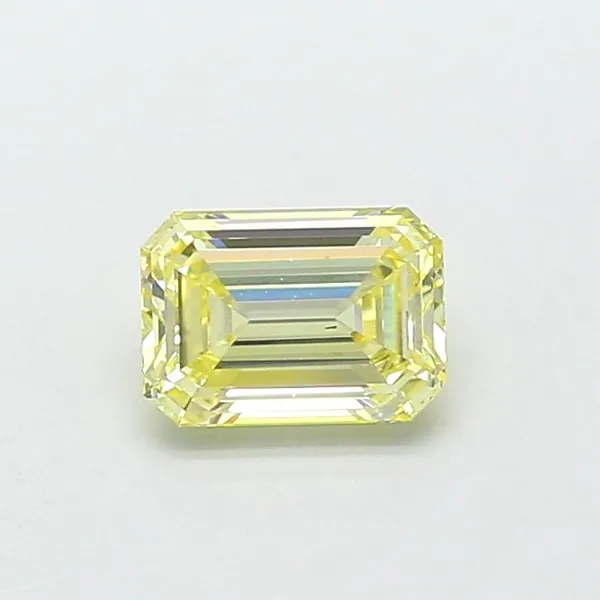 1.03ct EMERALD Fancy Light Yellow VS2 Coloured Lab diamond