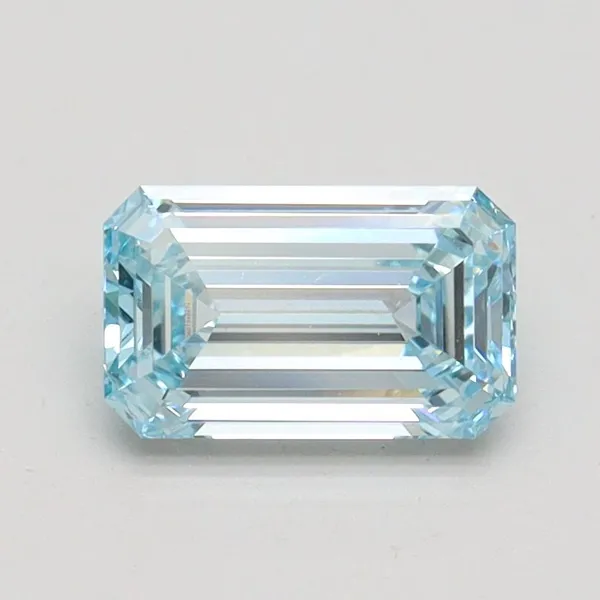 1ct EMERALD Fancy Intense Blue VS1 Coloured Lab diamond