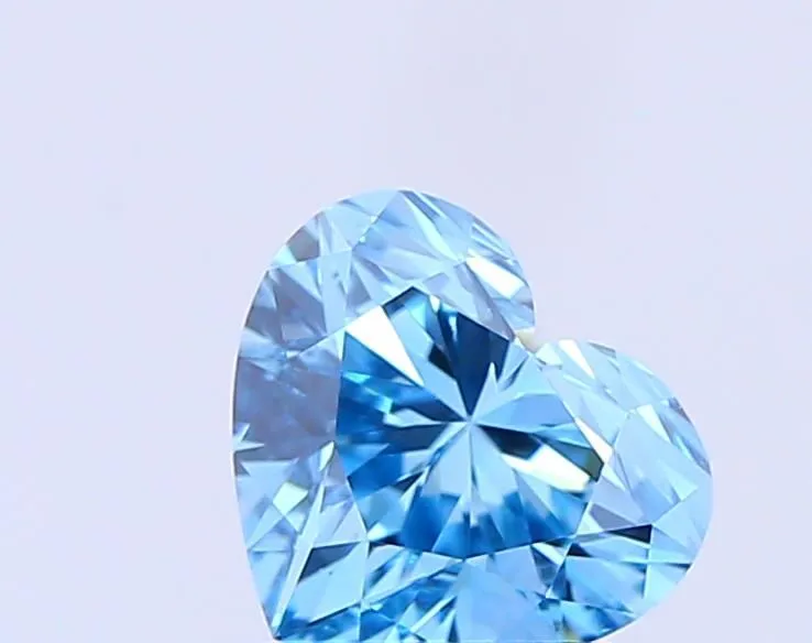 1.09ct HEART Fancy Vivid Blue VS1 Coloured Lab diamond
