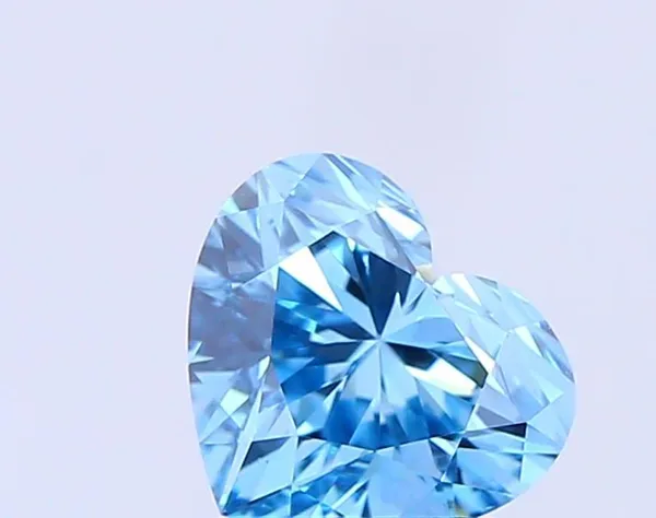 1.09ct HEART Fancy Vivid Blue VS1 Coloured Lab diamond