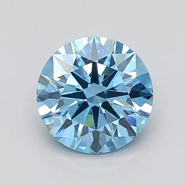 1.02ct ROUND Fancy Vivid Blue VS2 Coloured Lab diamond