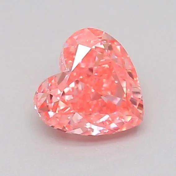 0.34ct HEART Fancy Vivid Pink VVS2 Coloured Lab diamond