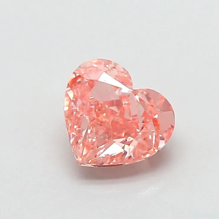 1.27ct HEART Fancy Intense Pink VVS2 Coloured Lab diamond