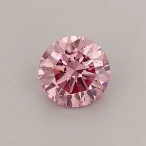 0.42ct ROUND Fancy Vivid Pink VS1 Coloured Lab diamond