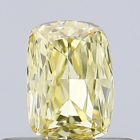 0.38ct CUSHION Fancy Yellow VS1 Coloured Lab diamond