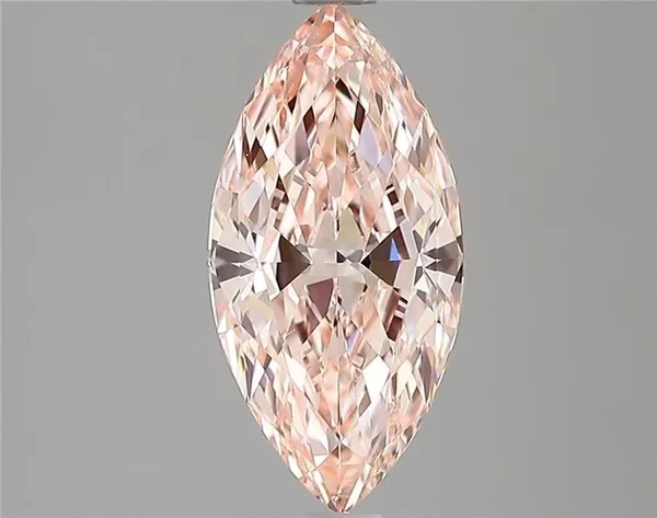 1.55ct MARQUISE Fancy Vivid Pink VVS2 Coloured Lab diamond