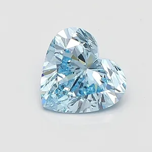 1.07ct HEART Fancy Vivid Blue VS1 Coloured Lab diamond
