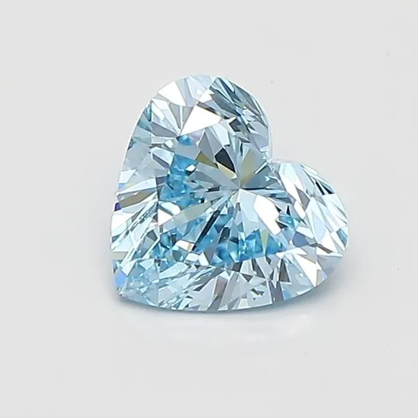1.07ct HEART Fancy Vivid Blue VS1 Coloured Lab diamond