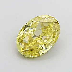 1.01ct OVAL Fancy Intense Yellow VVS2 Coloured Lab diamond