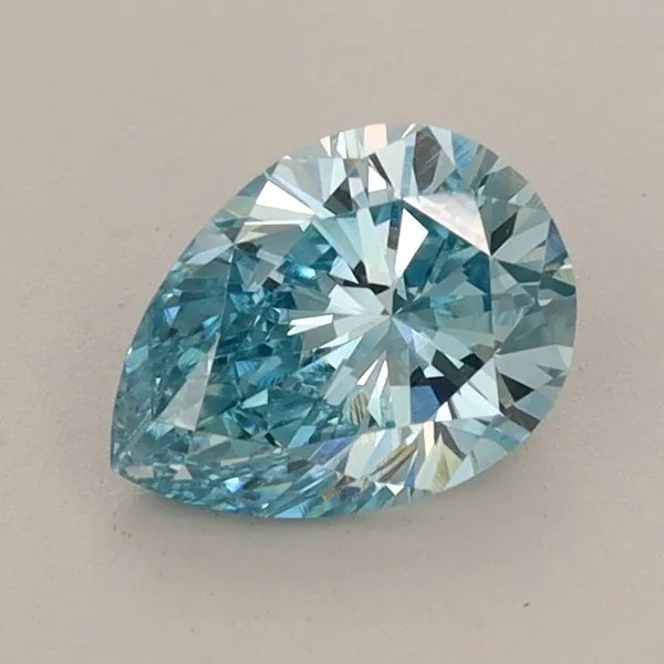 0.83ct PEAR Fancy Vivid Blue VS1 Coloured Lab diamond