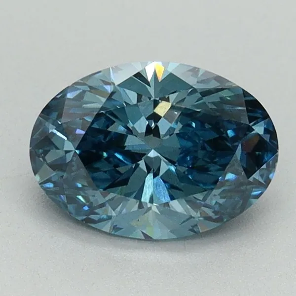 1.05ct OVAL Fancy Vivid Blue VS2 Coloured Lab diamond