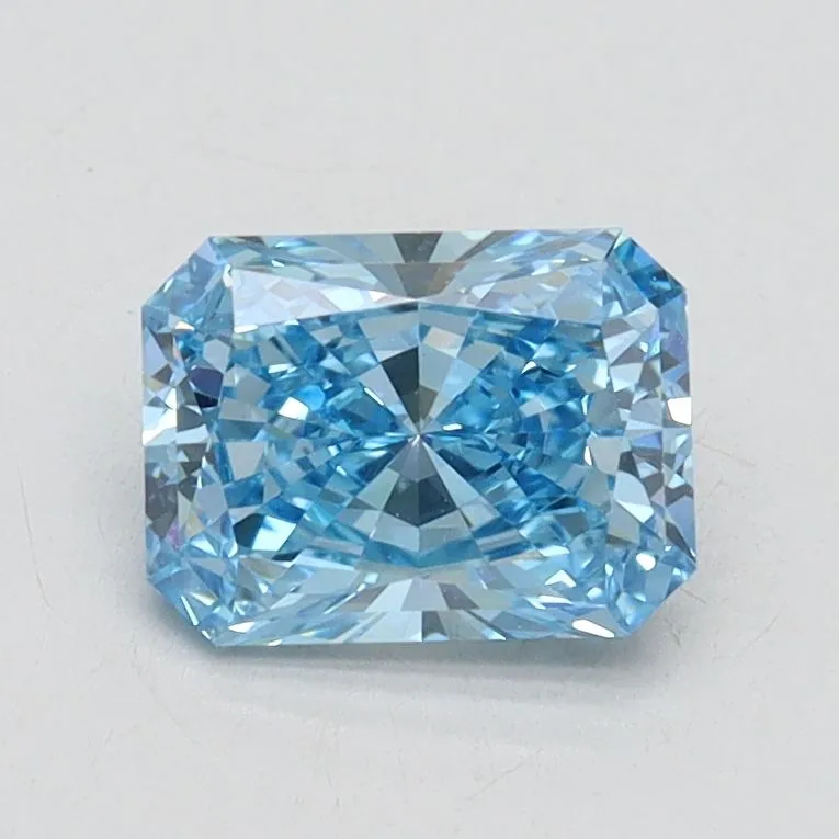 0.99ct RADIANT Fancy Vivid Blue VS1 Coloured Lab diamond