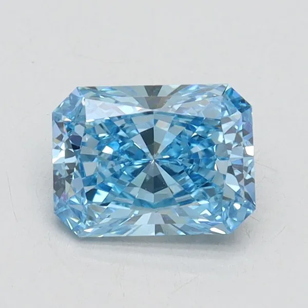 0.99ct RADIANT Fancy Vivid Blue VS1 Coloured Lab diamond
