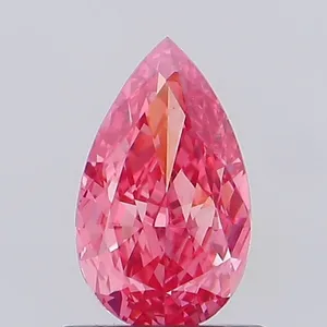0.85ct PEAR Fancy Vivid Pink VS1 Coloured Lab diamond